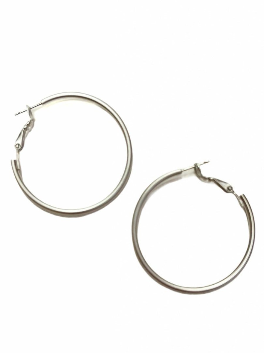 Gameday * | Best Sale En Stella Earrings 50Mm Hoops