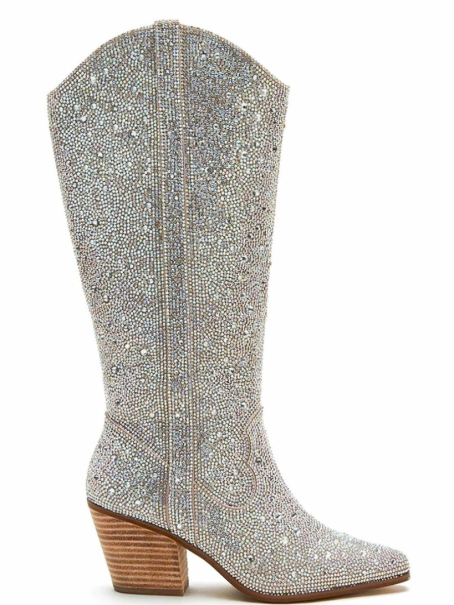 Gameday * | Best Deal Matisse Nashville Western Rhinestone Boots Clear