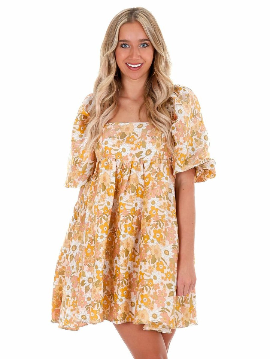 Clothing * | Cheapest Storia To The Top Floral Babydoll Dress Multi