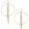 Gameday * | Coupon Jewelry Circle Cutout Chain Fringe Earrings