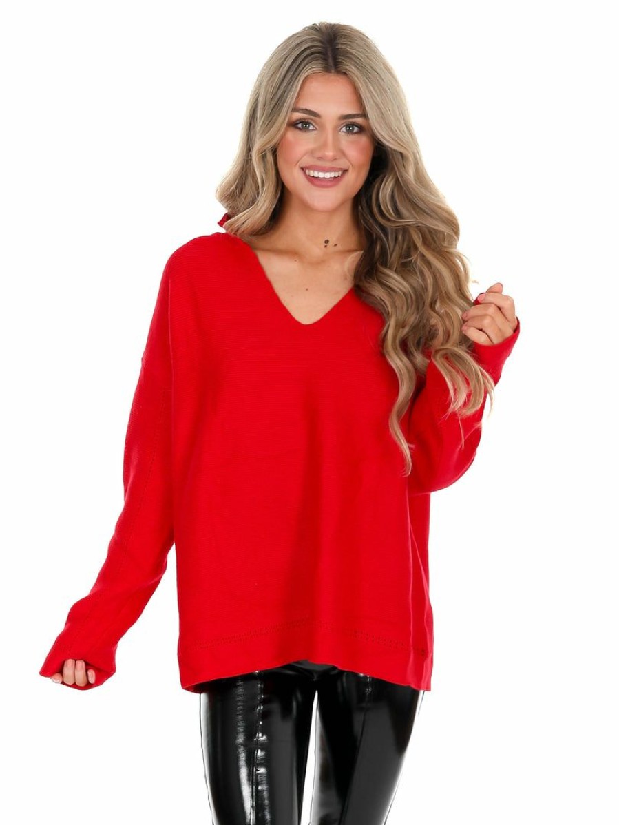 Clothing * | Budget Listicle Best Of Times Oversized Ribbed Sweater