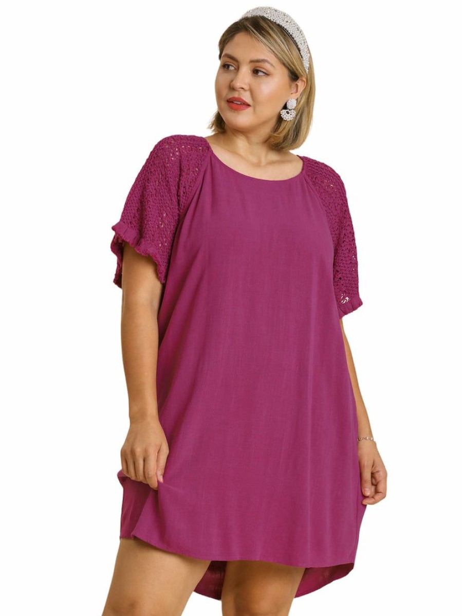 Curvy Girl * | Best Deal Apparel-Curvy Girl Curvy Love You More Linen Dress