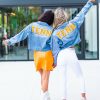 Gameday * | Coupon Love Tree Apparel Cropped Chenille Tenn Denim Jacket Light Blue