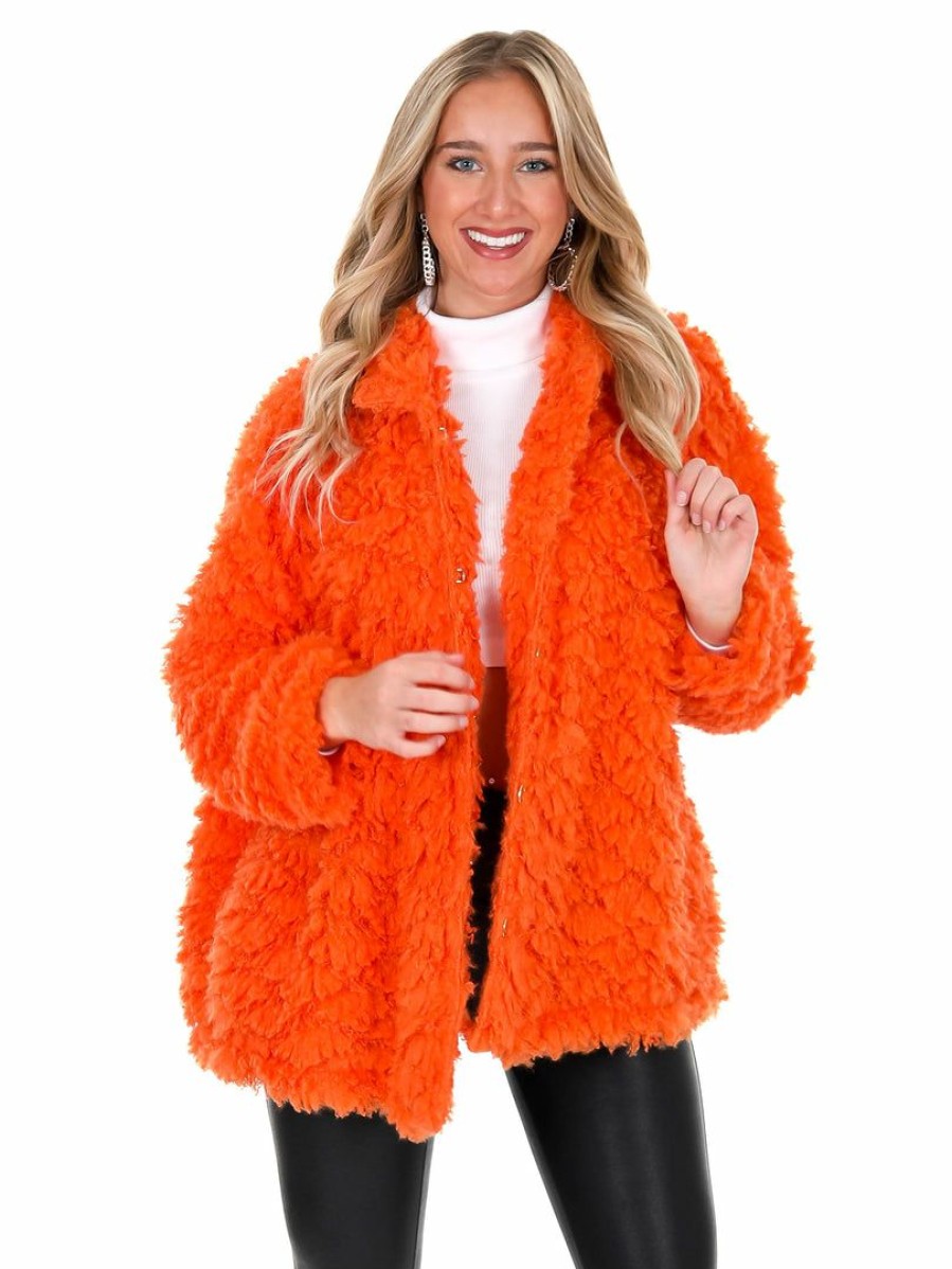 Gameday * | Cheap J.Nna Apparel Talkin' Tennessee Fringe Jacket Orange