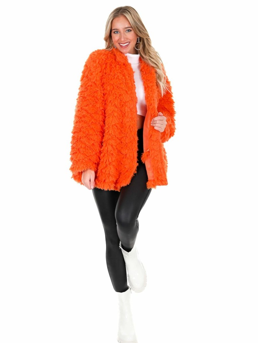 Gameday * | Cheap J.Nna Apparel Talkin' Tennessee Fringe Jacket Orange