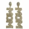 Gameday * | Promo Treasure Import Beaded Silver Mom Earrings