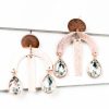 Gameday * | Best Sale Accessories Geometric Rose Gold Teardrop Dangle Earrings