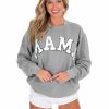 T-Shirts * | Deals Josie'S Boutique T-Shirts Chenille Mama Sweatshirt Charcoal