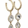 Gameday * | Top 10 Jewelry Circle & Teardrop Crystal Earrings