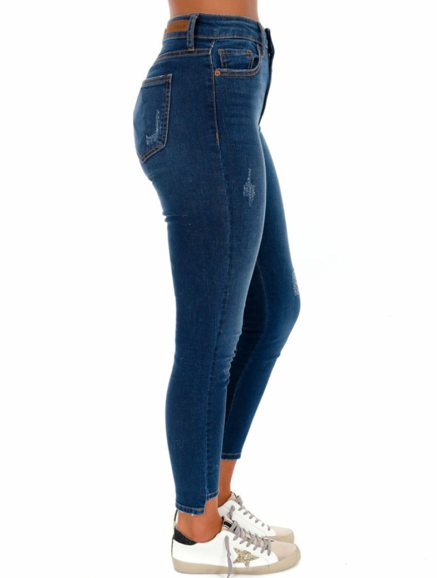 Clothing * | Budget Josie'S Boutique On My Time Crop Skinny Jeans Medium Denim