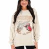 Gameday * | Best Sale Livy Lu Rolling Stones Volunteers Basketball Net Sweatshirt Sand