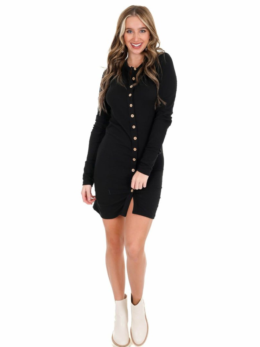 Clothing * | Best Reviews Of Dresses Free People Gia Cardi Black