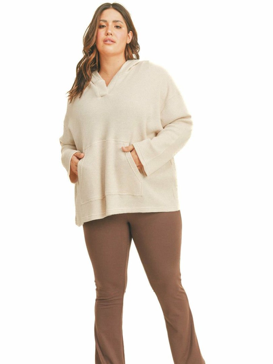 Jb Fit * | Best Sale Kimberly Curvy Comfort Is Key Waffle Pullover