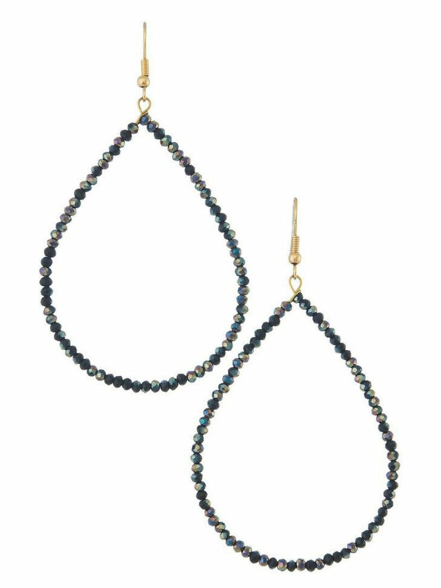 Gameday * | Flash Sale Jewelry Seed Bead Teardrop Dangle Earrings