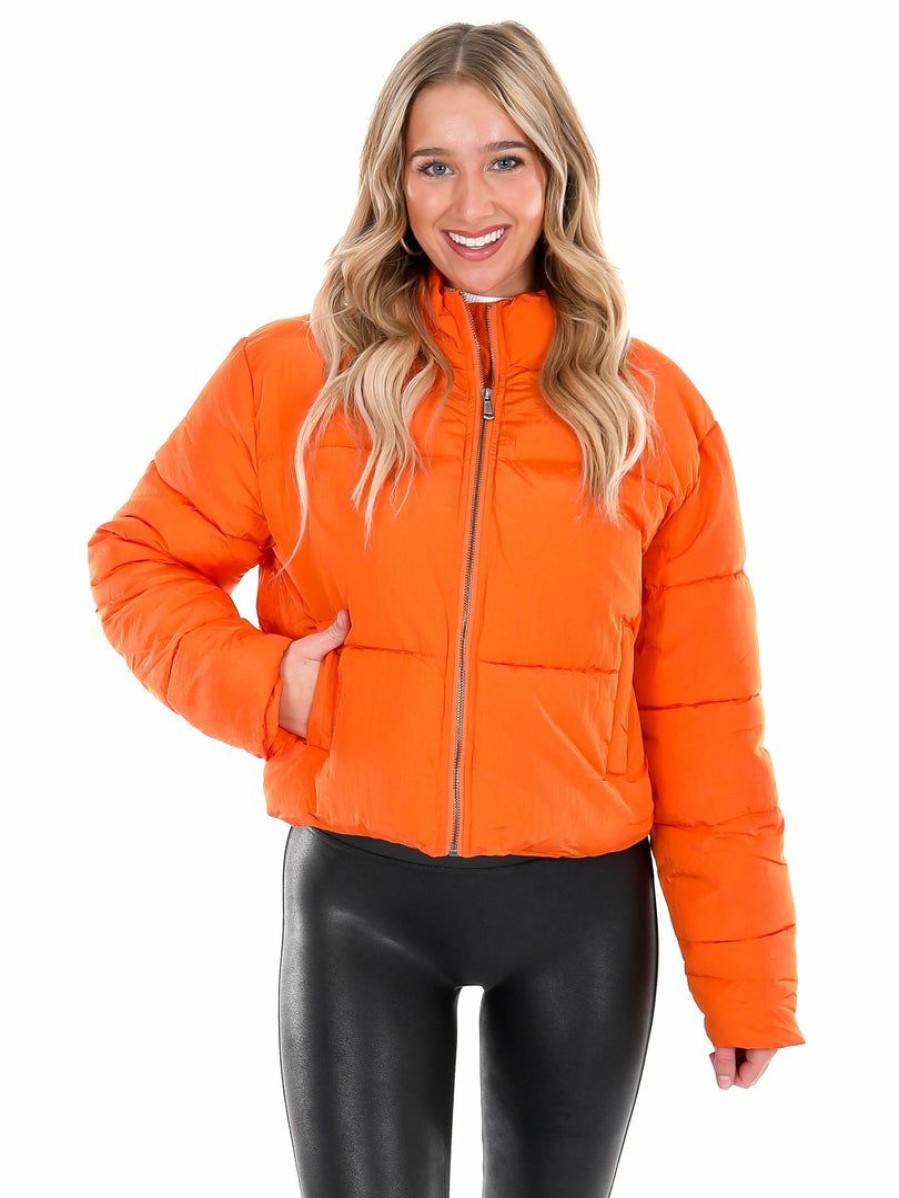 Gameday * | Flash Sale Hyfve Key To The City Puffer Jacket Orange