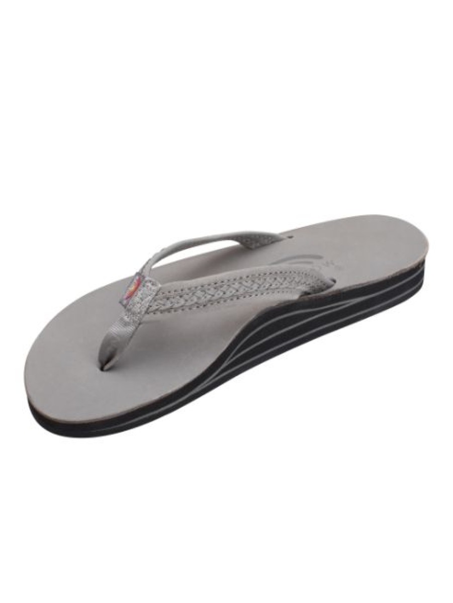 Shoes * | Best Reviews Of Footwear The Willow Double Arch Support Leather Sandal Grey