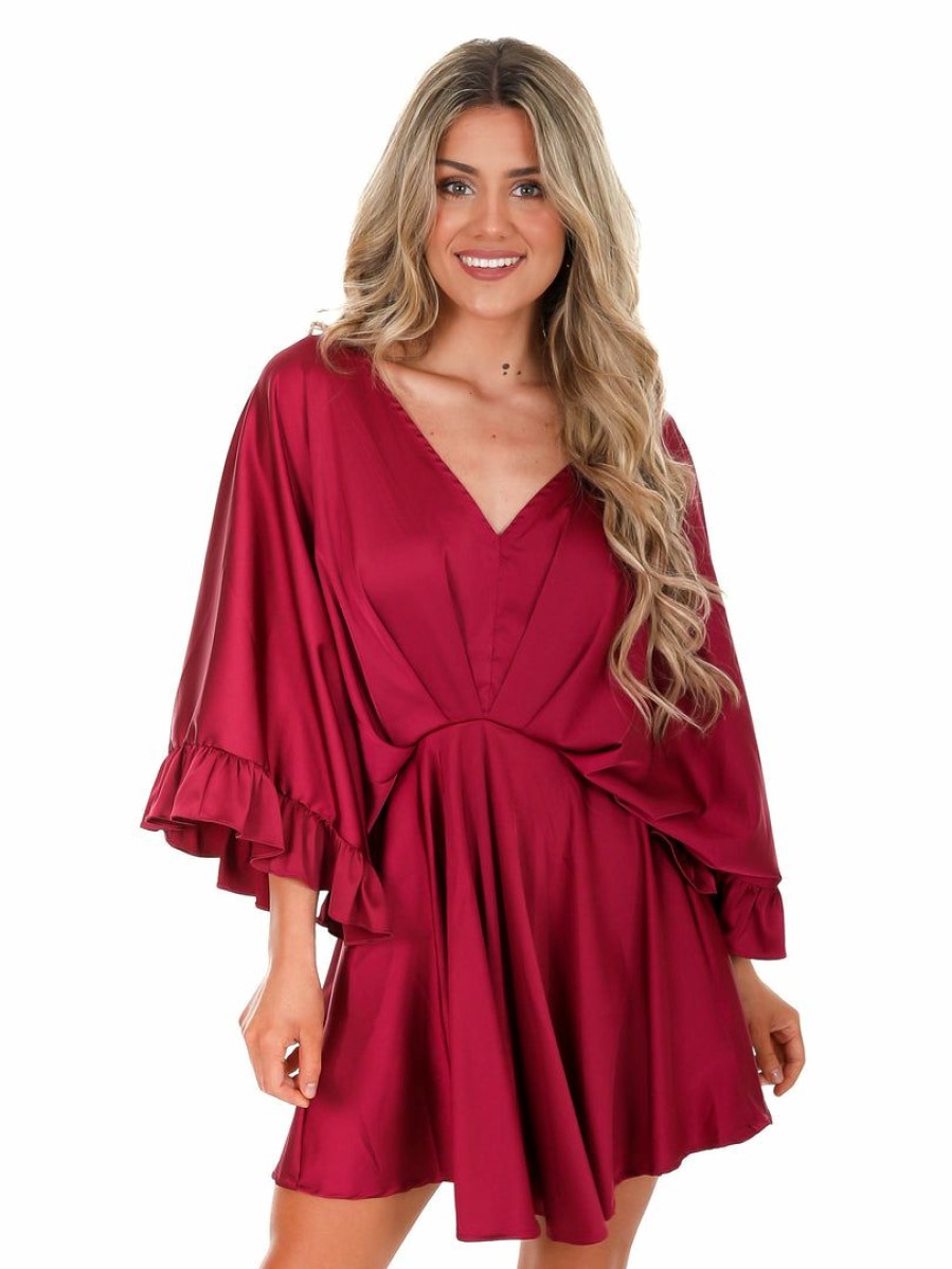 Clothing * | Wholesale Glam Subject To Change Satin Dress