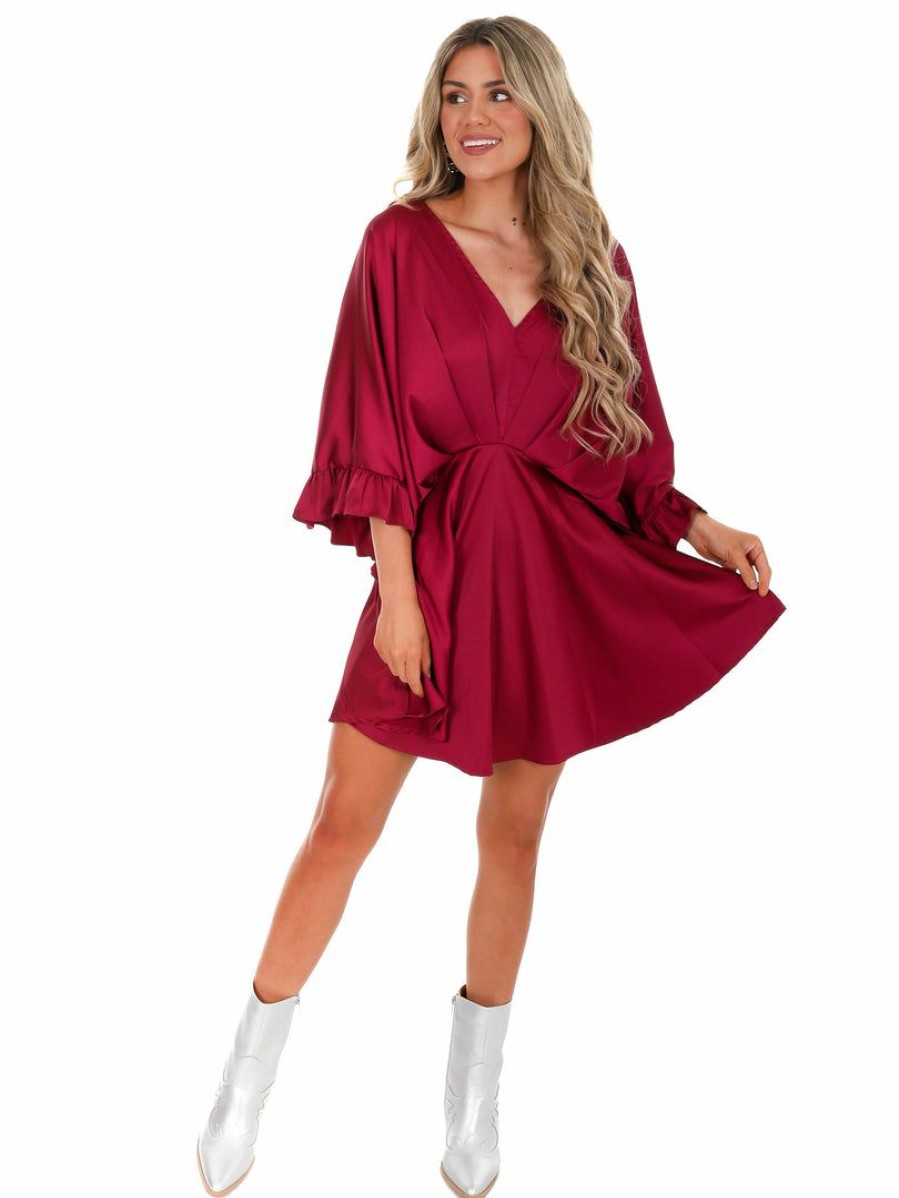 Clothing * | Wholesale Glam Subject To Change Satin Dress