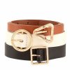 Gameday * | Deals I.Cco Circle Square Black Triangle Buckle Trio Belt Belts