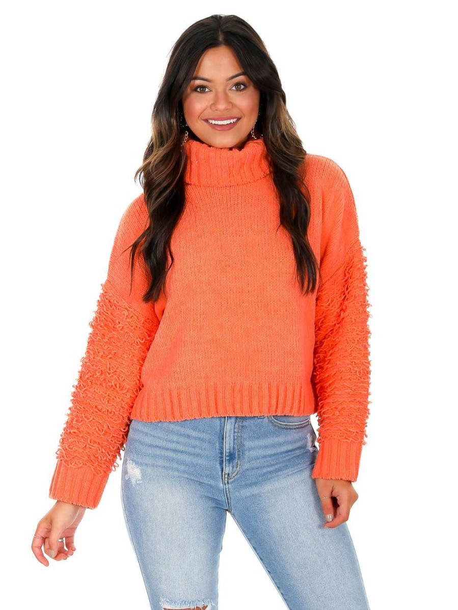 Gameday * | Best Sale Mustard Seed Peace Train Turtle Neck Sweater Gameday