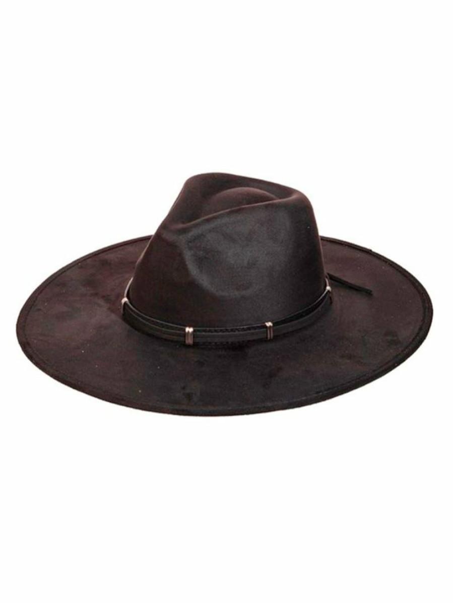 Gameday * | Best Reviews Of Accessories Hats Wide Brim Black Fedora Fashion Hat