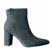 Gameday * | Budget Ccocci A Little Glam Rhinestone Booties Footwear Black