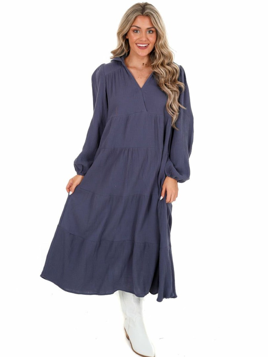 Clothing * | Best Deal Umgee Passing Through Maxi Dress Dresses