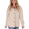 Clothing * | Flash Sale She + Sky Free Yourself Quilted Jacket Light Taupe