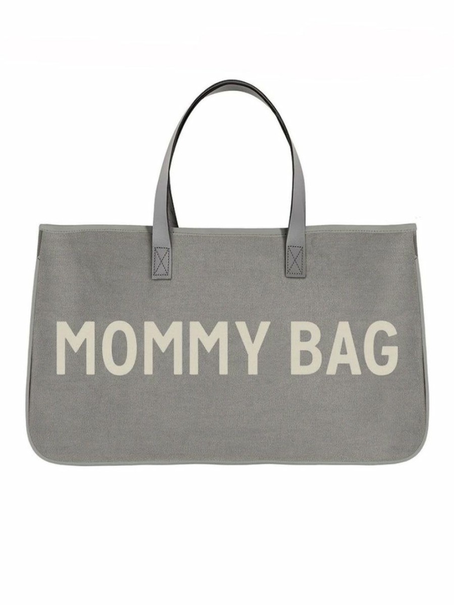 Gameday * | Discount Accessories Mommy Bag Grey Canvas Tote