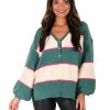 Clothing * | Best Pirce Entro Sweater Weather Striped Top Tops