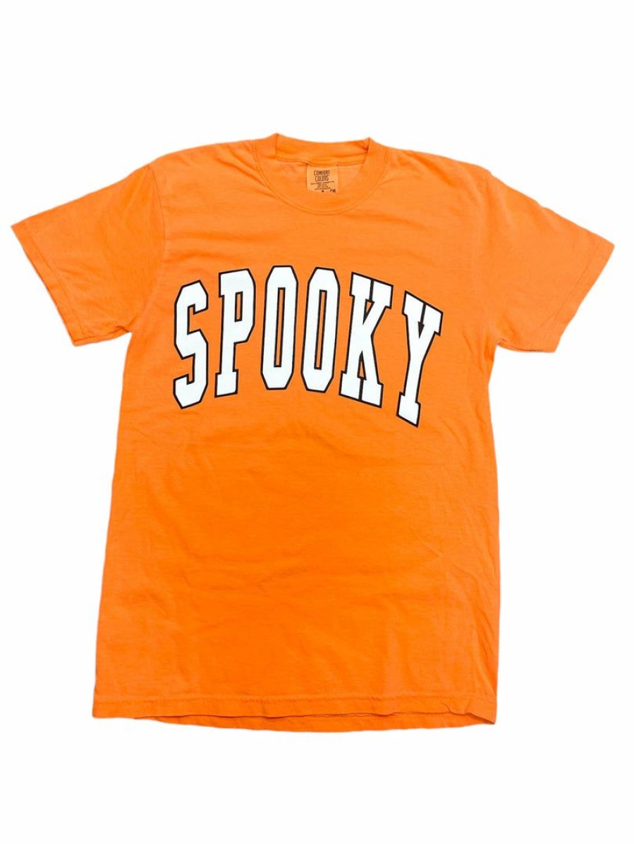 T-Shirts * | Best Reviews Of Charlie Southern Spooky Oversized Tee Orange