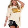 Gameday * | Best Pirce Pressbox Tennessee Southlawn Rock Oversized Tee Ivory