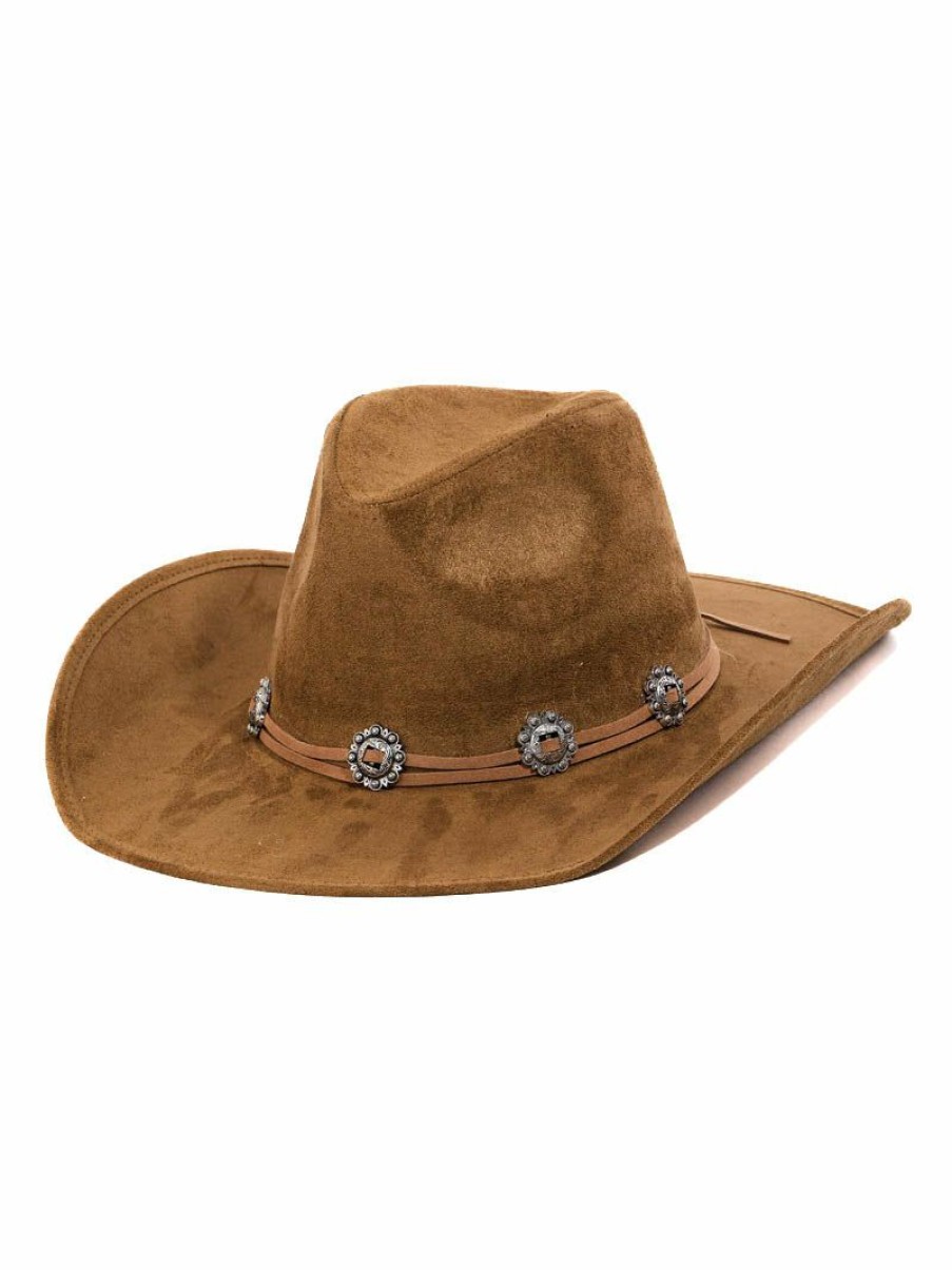 Gameday * | Best Deal Fame Accessories Hats Metallic Flower Charm Band Cowboy Hat