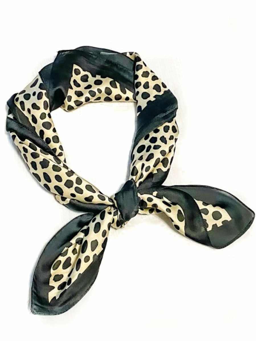 Gameday * | Buy Accessories Satin Leopard Square Scarf