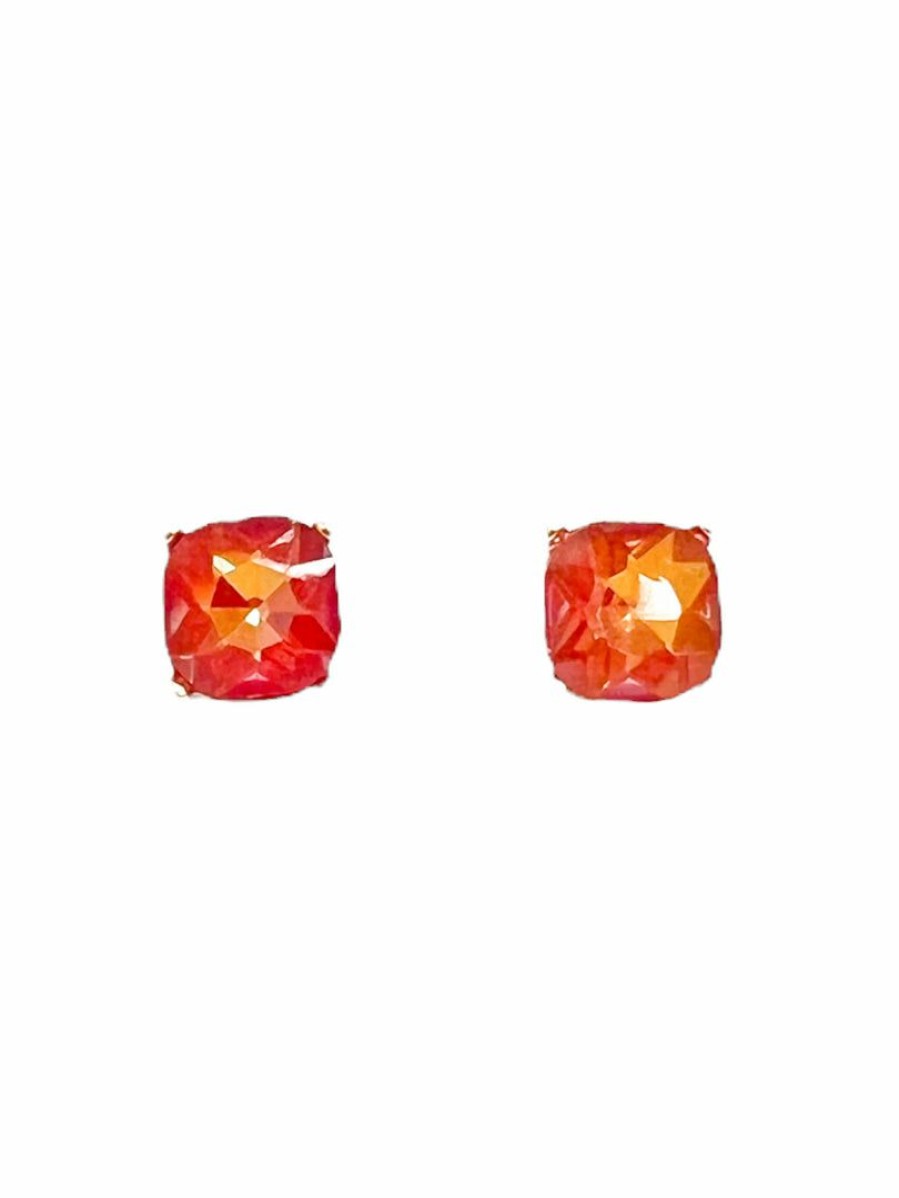 Gameday * | Best Reviews Of Jewelry Iridescent Orange Studs