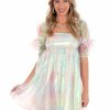 Clothing * | Brand New Storia Dresses Eyes On Me Babydoll Dress Multi