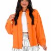 Gameday * | Cheap Veveret Apparel Undefeated Twill Jacket Orange