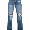 Clothing * | Budget Kancan Ultra High Rise Distressed 90S Flare Medium