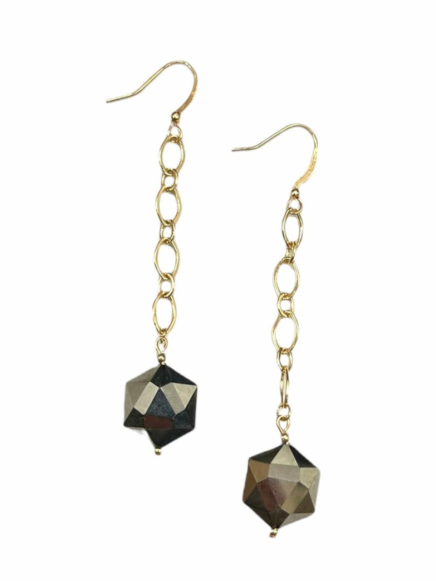 Gameday * | Top 10 Jewelry Geometric Metallic Dangle Earrings