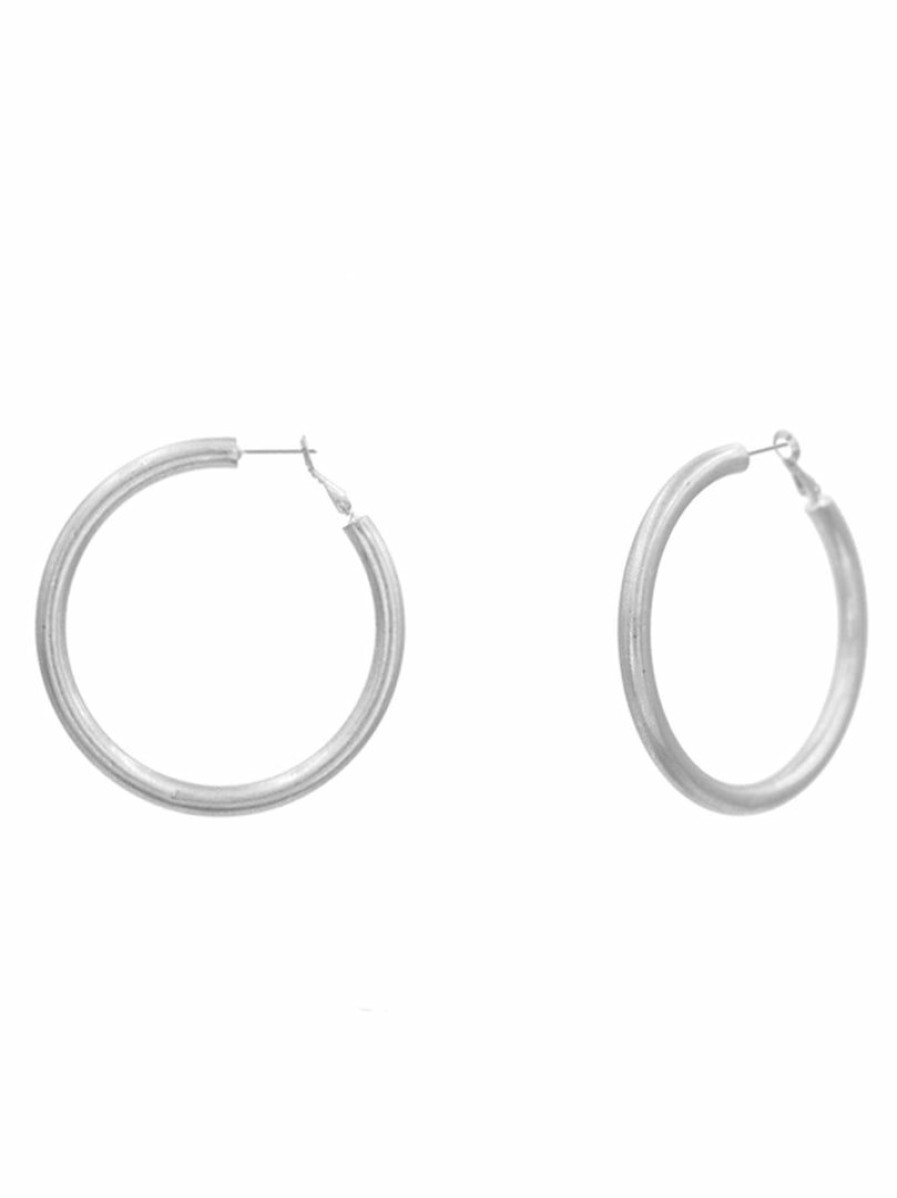 Gameday * | Best Sale Rnk Earrings 2.3 Inch Brass Hollow Hoop