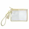 Gameday * | Outlet Capri Designs Clear Gold Wristlet