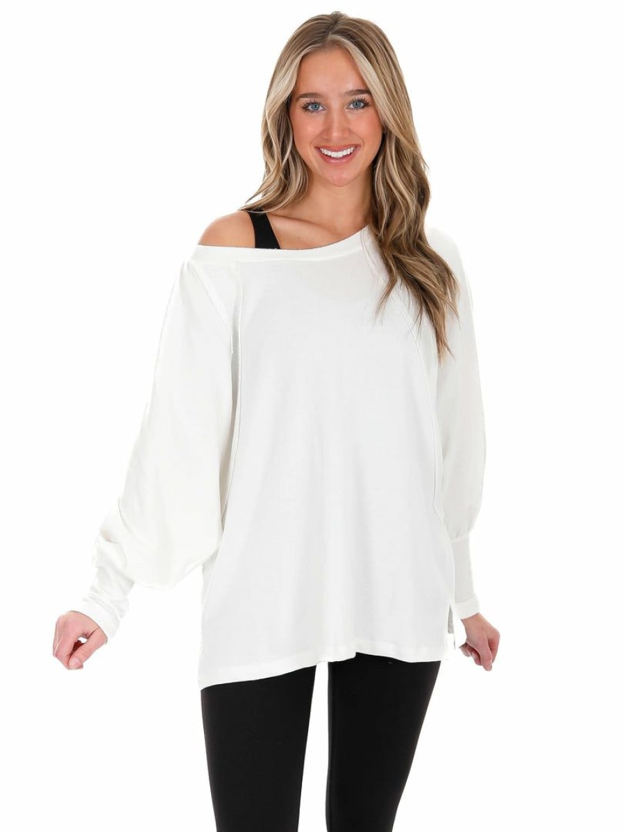 Clothing * | Top 10 Bucket List Truth Hurts Tunic Top Tops White