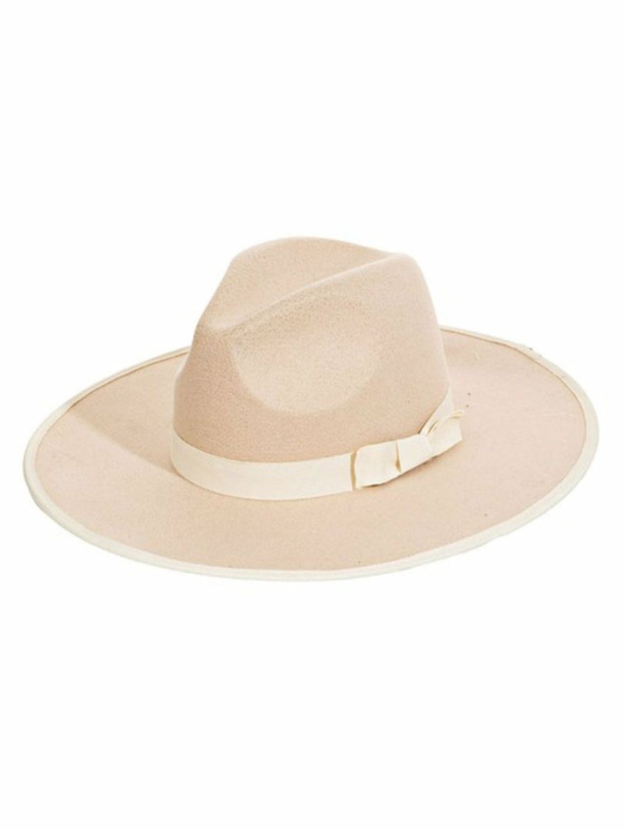 Gameday * | Hot Sale Accessories Hats Free Falling Beige Ribbon Hat