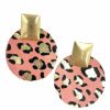 Gameday * | Top 10 Jewelry Seeing Spots Pink Leopard Earrings