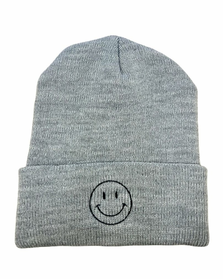 Gameday * | Cheap Accessories Hats Embroidered Smiley Beanie