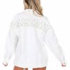 Gameday * | Discount Love Tree Chenille Gameday Denim Jacket White