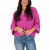 Clothing * | Flash Sale Blue Blush Spring Forward Cropped Sweater Tops