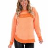 Gameday * | Coupon Pressbox Apparel Tennessee Ponchoville Reversed Fleece Pullover Orange