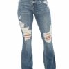 Clothing * | Cheap Judy Blue Knee Destroy Tall Flare Jeans Medium