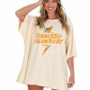 Gameday * | Wholesale Pressbox Oversized Tee Collection Tennessee Isaac Oversized Tee Ivory